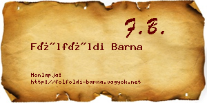 Fölföldi Barna névjegykártya